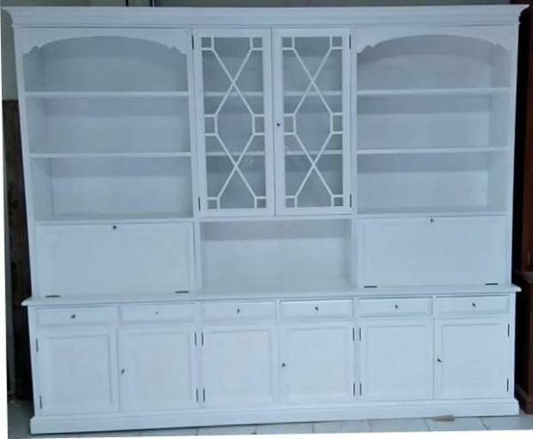 LIBRERIA INGLESA LACADA BLANCA 280 x 230 x 40