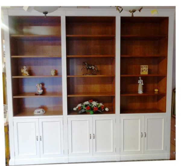 LIBRERIA BLANCA Y CEREZO 280 X 42 X 248