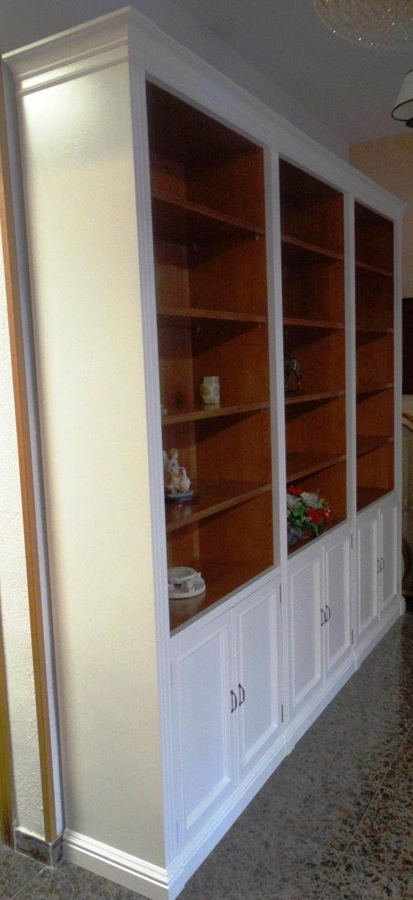 LIBRERIA BLANCA Y CEREZO 280 X 42 X 248