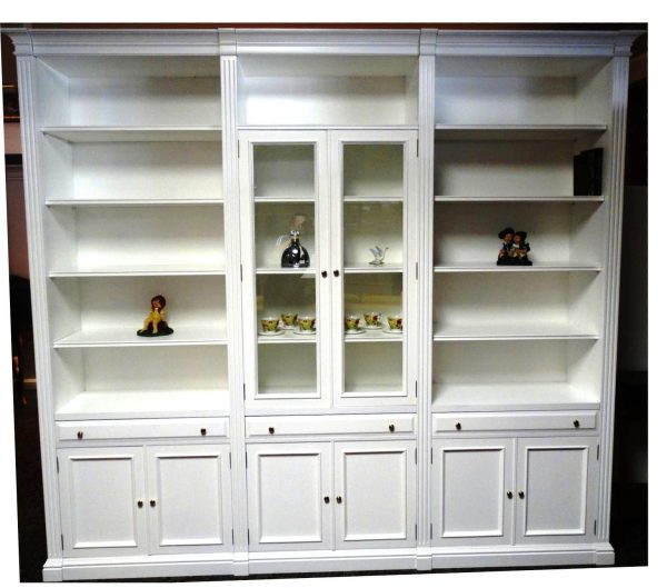 LIBRERIA BLANCA CAPITELES 280 X 42 X 248