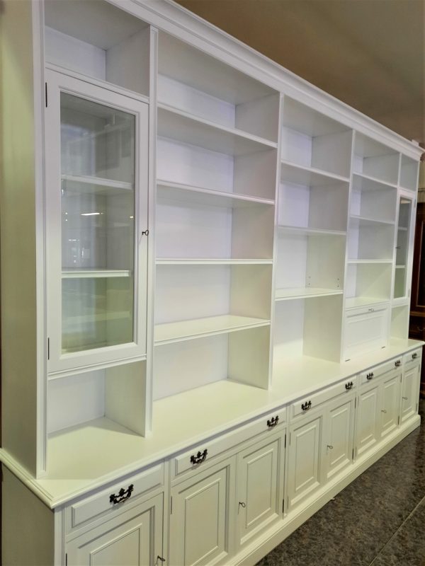 LIBRERIA BLANCA PUERTAS Y CAJONES 365 X 47 X 256